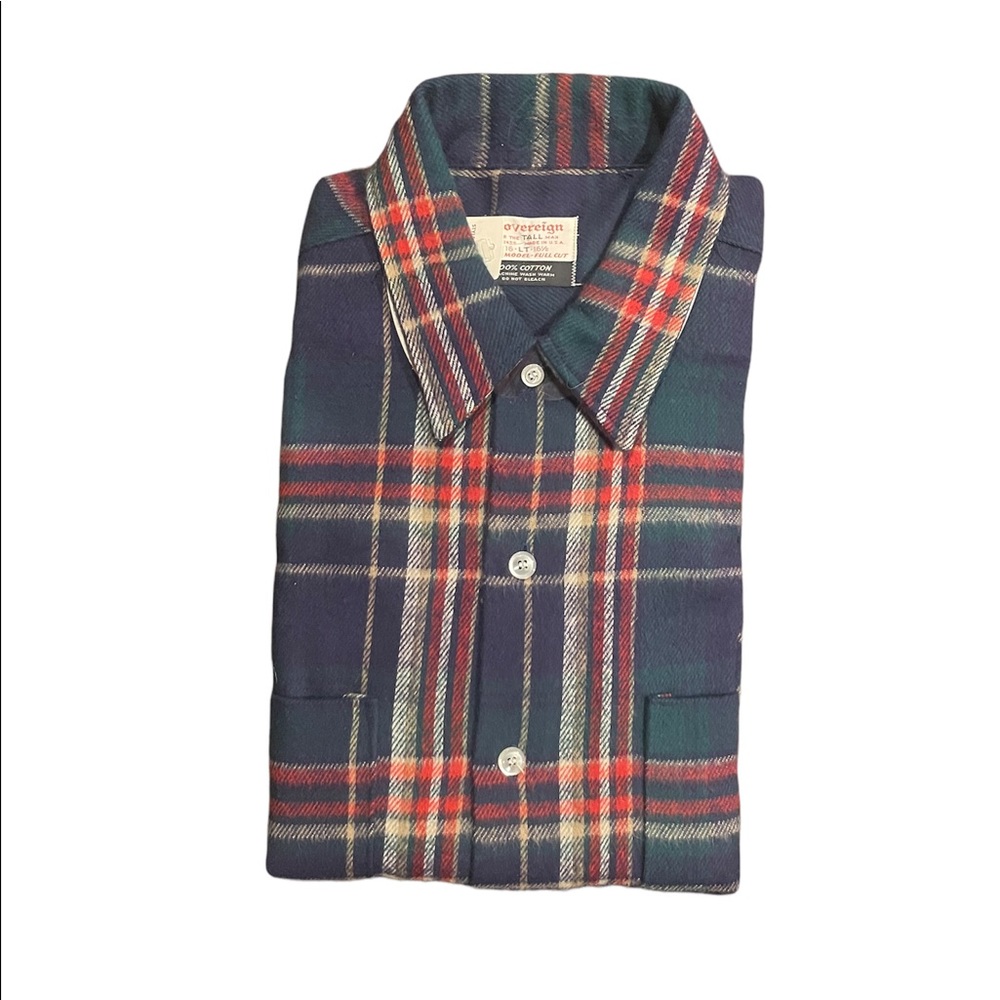 Sovereign Trail Model Long Sleeve Flannel Shirt size large tall